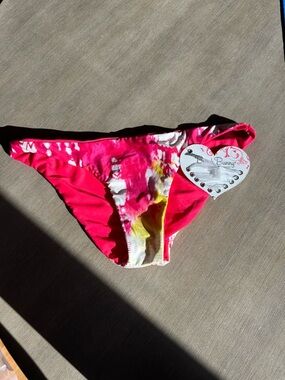 Beach Bunny reversible Hot Pink Tie-Dye Bikini Bottom XL NWT